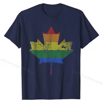 Kanada LGBT Pride Majica ЛГБТК Kanadski Javorov list Slim Fit Tees Pamučna Muška Majica Slim Fit Funky
