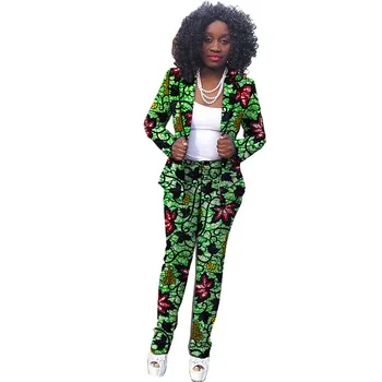 Tradicionalni Stil Uzorak Ženske Afričke nošnje Blazers s hlačama Nigerijski Trendi Ženski Odijela odijela Ankare