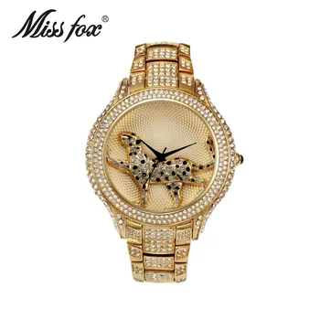 Miss Fox Brand Dijamant ženski satovi Brandovi Modni Quartz zlatni sat Ženske vodootporan ženski ručni sat relojes mujer