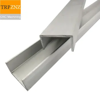 U-shaped aluminij, 6 mm x 10 mm x 0,8 mm,Vanjska širina 6 mm, dužina 50 cm od ruba od aluminijske legure, prekriven staklom