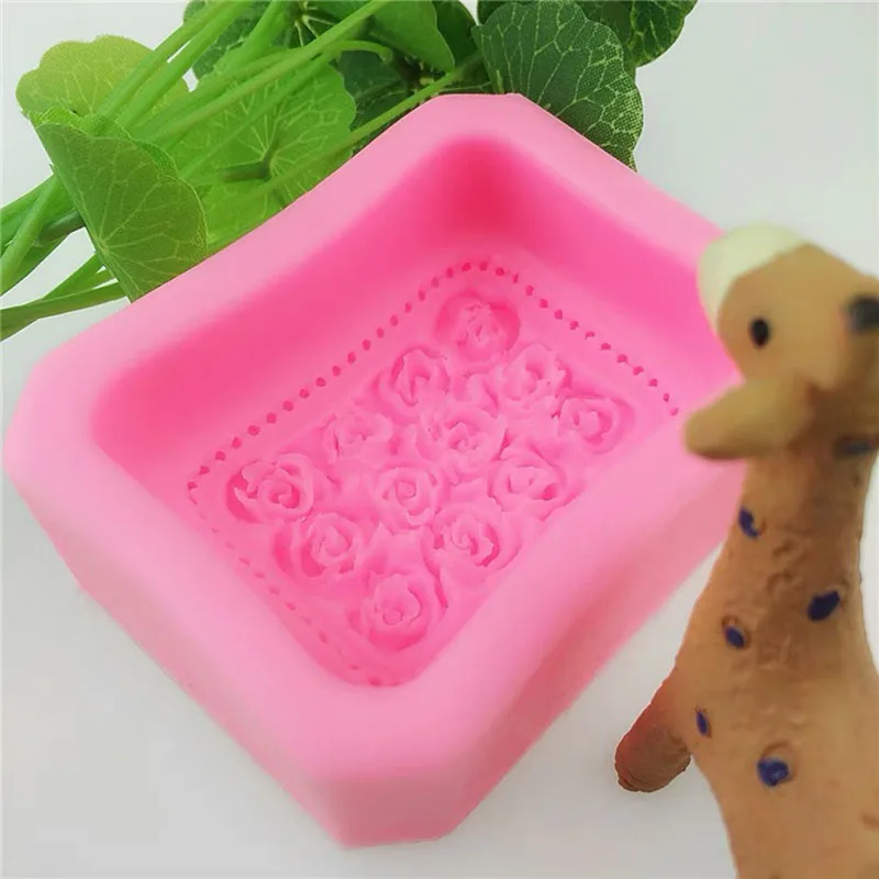3D Pink Silikonska Forma za sapun DIY Ručnog Rada Obrazac za Sapun za Sapun Alat za izradu kolača Čokolada Ukras Oblik za pečenje kolača Alat Slika  1
