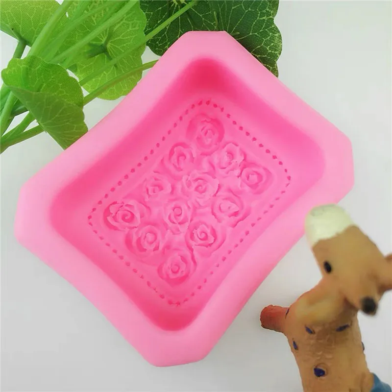 3D Pink Silikonska Forma za sapun DIY Ručnog Rada Obrazac za Sapun za Sapun Alat za izradu kolača Čokolada Ukras Oblik za pečenje kolača Alat Slika  2