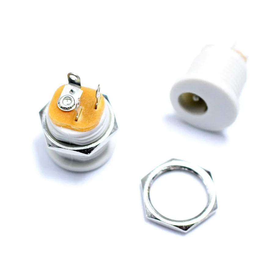 4kom dc-022 5.5*2.1 mm / 5.5x2.1 mm Priključak Napajanja dc Konektor S Maticom Priključak Za pričvršćivanje na Ploči ac Adapter Crvena Crna, Žuta, Bijela Slika  3