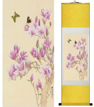 Slikarstvo leptirićima i cvijećem Kineski slika za pranje slikanje za uređenje doma kineska tradicionalna umjetnost teško disanje br 32704