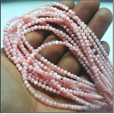 Veleprodaja 130 kom. roze perle od školjaka cijele loptu sedef veličine 3 mm plava umivaonik roze perle od školjaka nakit Slika  5
