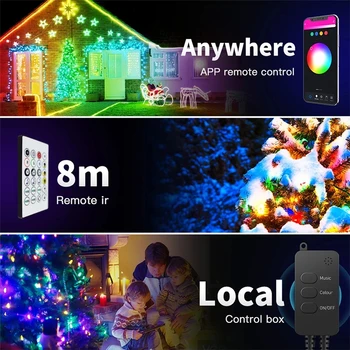 Tuya WiFi Smart led Svjetla Vodootporan IP65 RGB Trake Svjetlosti Alexa Google Home Izbrisane Svjetla Božićno drvce Dekor Pametna Život