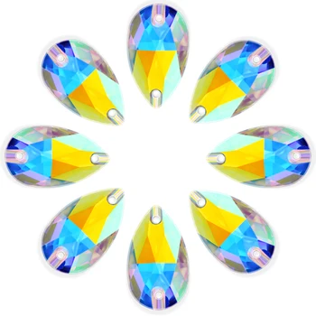 Астробокс Crystal AB Oblik Kapi Zašiti Gorski Kristal Prijenos Flatback Crystal Kamena Zrna Rhinestones za Torbe Ukrašavanja Odjeće Po Mjeri