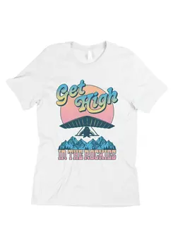 Carl Smiješno Glasine u Stjenovitim planinama Djevojka Vrhovima Grafički majice i Starinski stil kratkih rukava Colorado Robe majica za putovanja Za žene