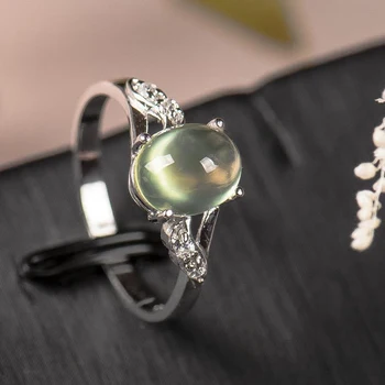 Originalni dizajn srebrna inlay пренит površina jaja otvaranje podesiv prsten svjetlo luksuzni boemski šarm ženski nakit