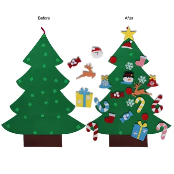 OurWarm DIY Filc Božićno Drvce Kalendar Ukras na Naljepnici Dječje Darove za roditelje Igračka Božićne Dekoracije za stranke Božićne darove