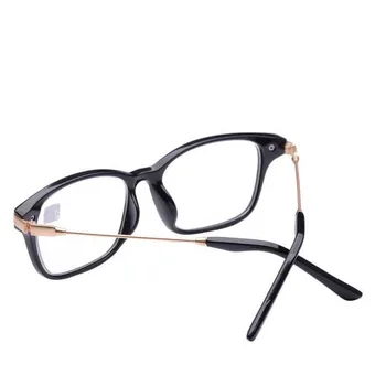 Gotove naočale za kratkovidnost u crnim okvirima, metalik zlatne noge, prozirne leće, naočale za vid na recept -1 -1,5 -2 -2,5 -3 -3,5 -4