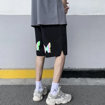 Muške Svakodnevne kratke hlače Besplatno Laserski Leptir s po cijeloj površini Muške Košarkaške Fitness trening Plaža kratke hlače u korejskom stil Moda Ulzzang INS