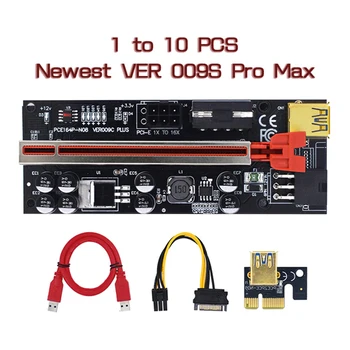 Led USB 3.0 PCI Express 1X - 16X Kartica za Prijenos PCIe Produžni kabel Ustaje Adapter je Pretvarač za майнинга grafičkih procesora VER009C-PLUS