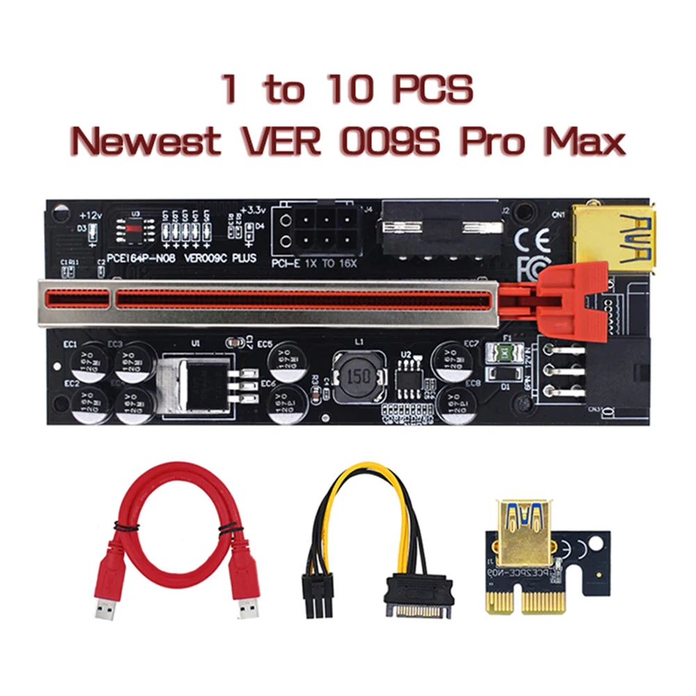 Led USB 3.0 PCI Express 1X - 16X Kartica za Prijenos PCIe Produžni kabel Ustaje Adapter je Pretvarač za майнинга grafičkih procesora VER009C-PLUS Slika  0