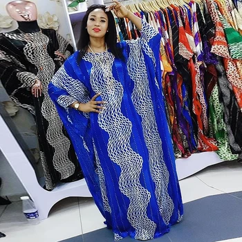 Muslimanska Moda Abaja Dubai Kaftan Haljina Dizajn Uzorak Prugasti Print Islamska Odjeća Za Žene S Dugim Rukavima Maxi Haljina Je Islam