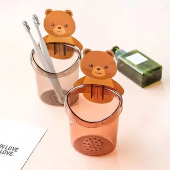 Kupaonica bear zagrljaju čaša za četkice za zube stalak za prtljagu pasta za zube kupaonica besplatno perforacije zidni odvod čašu za pohranu medvjed