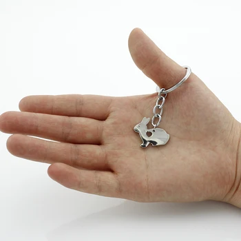 TAFREE slatka mala zec ženski novčanik torba privjesak od nehrđajućeg čelika zec privjesak privjesak, prsten držač Uskrsni dar nakit SKU14