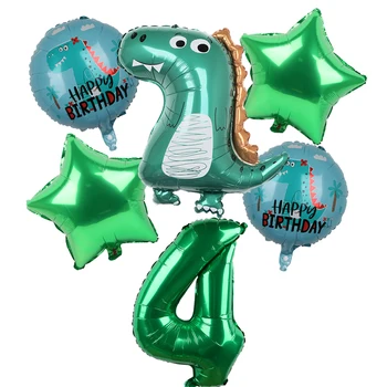 7 kom./compl. Dinosaur Folija Baloni Dječaci Baloni sa životinjama Sretan Rođendan Balon Dječji tuš Rođendan Ukras Svijeta jurske