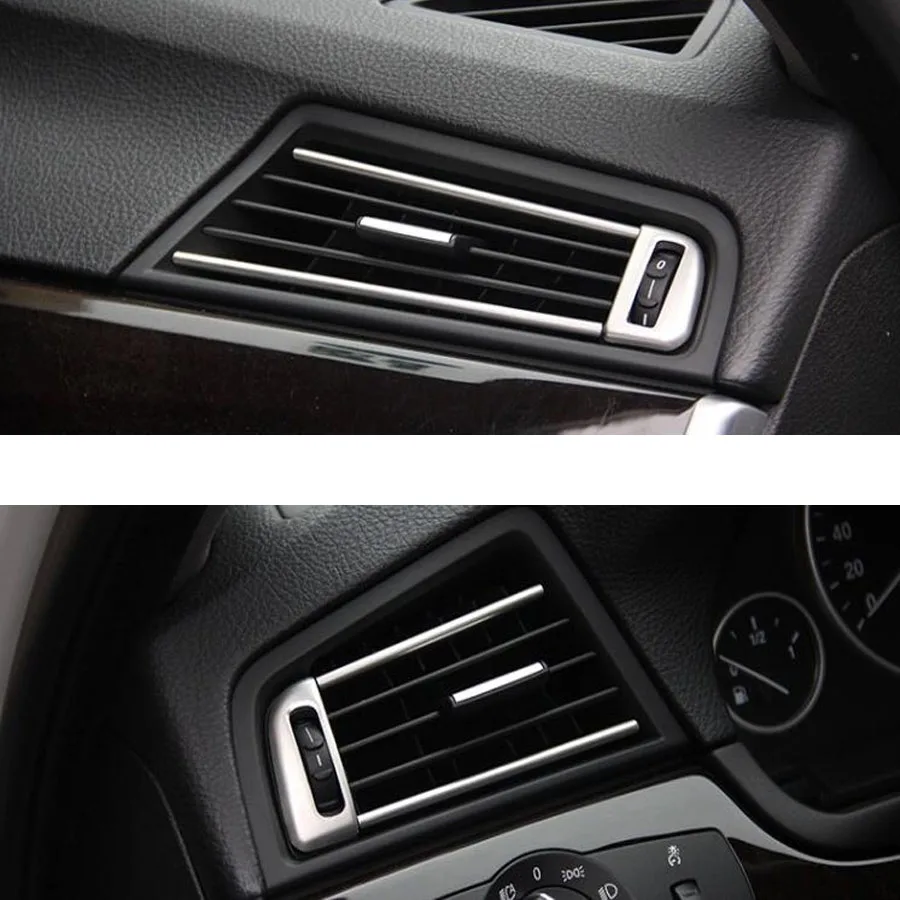 YAQUICKA Nehrđajućeg Čelika Prednja Kontrolna Ploča Auto Klima Na Izlazu Istrujna Rama Iznad Letve Za BMW serije 5 F10 2011-LHD Slika  4