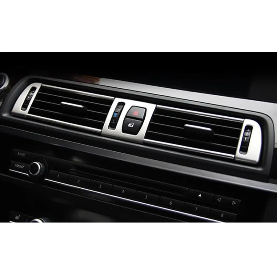 YAQUICKA Nehrđajućeg Čelika Prednja Kontrolna Ploča Auto Klima Na Izlazu Istrujna Rama Iznad Letve Za BMW serije 5 F10 2011-LHD Slika  5