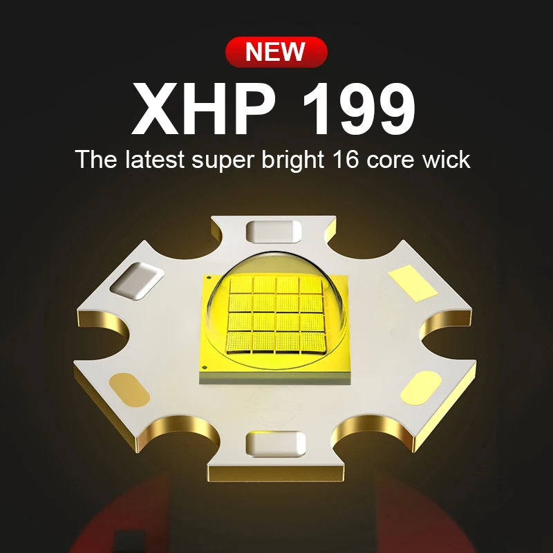 XHP199 najmoćnije Led Svjetla XHP160 Taktička Svjetiljka velike Snage 18650 Punjiva Lampa Vodootporan USB Lampa Slika  4