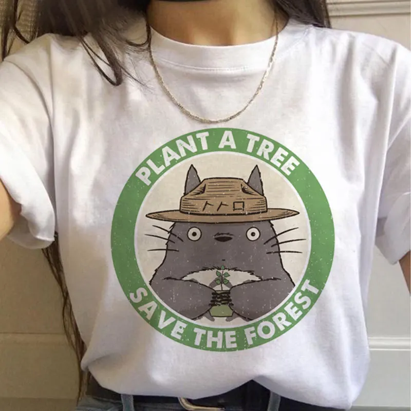 Moda Totoro Studio Гибли t-Shirt Ženska japanski vrt odjeća majica s uzorkom Miyazaki Hayao Харадзюку Kawai Godina casual top Slika  0