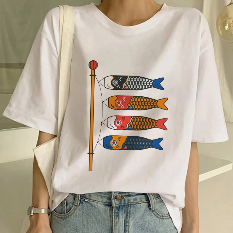 Sushi Mačka Crtani Slatka print ženska t-shirt Ženska t-shirt 2021 ljeto Harajuku 90 - ih za djevojčice majice kratkih rukava Dama mujer Slika  4