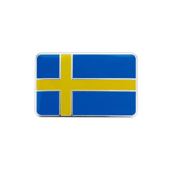 Aluminijska Legura Švedska Nacionalna Simbol Zastave Auto Naljepnice 8X5 cm