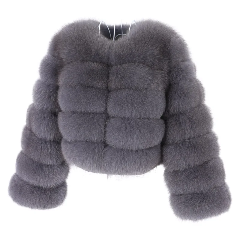 Ženski zimski kaput 2021 Funky Nova Prirodna kaput od prirodnih лисьего krzna Donje kaput Prsluk Jakne Uklanjanje vrećice odjeće Slika  5