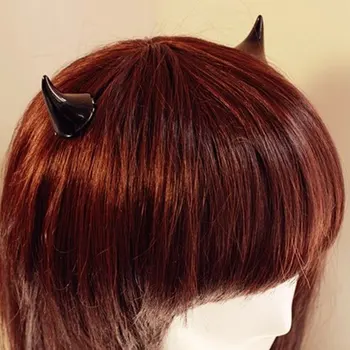 1 Par Sitnih Demona Volujski Rog Kopče za kosu Gotička college Cosplay Odijelo Igle za kosu Odijelo Rog Halloween pokrivala za Glavu, Pribor za kosu