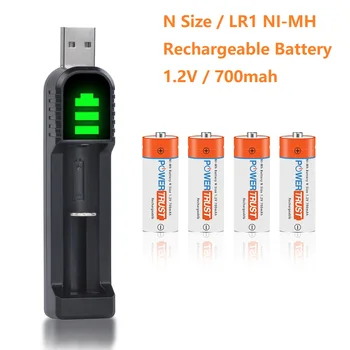 Veličine baterije LR1 N za igračke,Zvučnika, Player, daljinski upravljač AM5 1,2 U Ni-MH Punjiva Baterija Za zamjenu suhe baterije 1,5 v