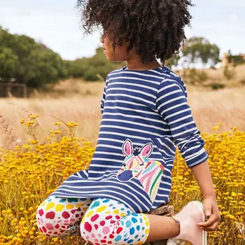 Veste za djecu, za djevojčice Odjevanje Dječje pamučne duge haljine za malu djecu 2021 Proljeće Jesen u europskoj američkom stilu Dječje haljine