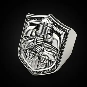 Carstvo Templara Prsten za muškarce Klasicni Rimski Križarski Prsten u stilu Punk Rock Ukras za stranke