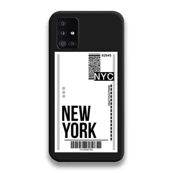 NEW YORK Putovanja Let Torbica Za telefon Samsung Galaxy A21S A01 A11 A31 A81 A10 A20E A30 A40 A50 A70 A80 A71 A51 5 G