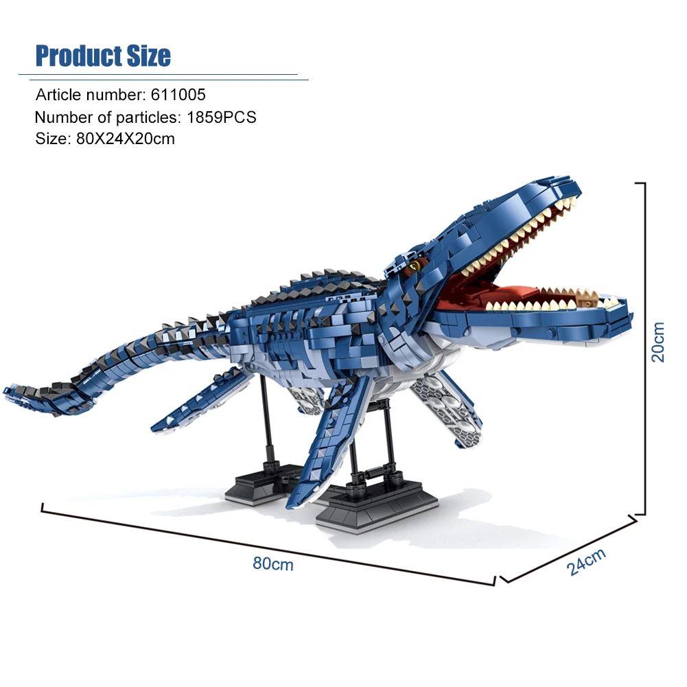 BZDA Svijet dinosaura jurske Film Мозазавр индоминус Rex Model Ukras Ideje Gradivni Blokovi Za Dječake, Toys Darove na Noć vještica Slika  4