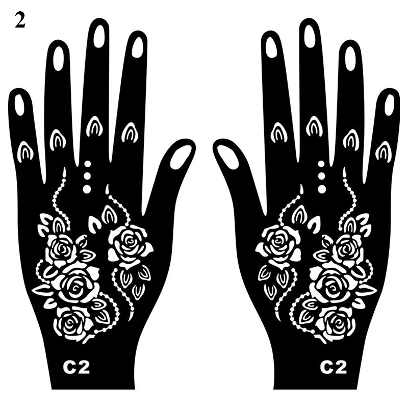 Profesionalni Matrica Kane Privremena Tetovaža Za Ruke Body Art Naljepnica Predložak Vjenčanje Alat Indija Cvijet Matrica za Tetoviranje Slika  4