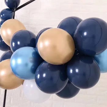 100 Komada 10-inčni Plavih lateks Tinte Balon Vjenčanje je Dan Rođenja Ukras Zurke Valentinovo Napuhavanje Balona Tamno plava