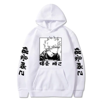 Harajuku je moj heroj akademija Unisex Hoodies japanske anime Бакуго Кацуки s po cijeloj površini Muška majica Ulične Casual hoodies