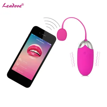 10 Brzina Pametni telefon Silikonski Vibrator za pub APLIKACIJU Bluetooth Bežični Daljinski Upravljač Masaža G-točke Igre za odrasle Seks-igračke za žene