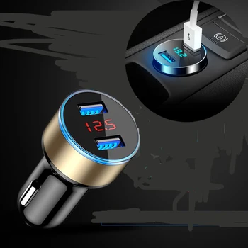 Dvostruki auto punjač za USB 3.0 brzo punjenje za upaljač led zaslon za Toyota Corolla RAV4 Yaris Honda Civic Accord Fit CRV