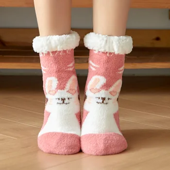 2022 Nova godina je Debele čarape za seks Lav Zec i Tigar Panda Ovca Žirafa Zimske Tople noge za odrasle Mlade Kućne papuče za spavanje Čarape