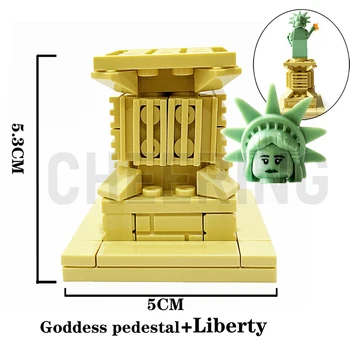 Gradivni blokovi Libertys s osnova Visine 11 cm znamenitosti New Yorka Model Dječja igračka KF2118A