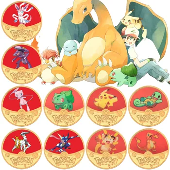Pokemon Prigodni Kovani Novac Japanski Pokemon Pikachu Чаризард Anime Poziv Metalne Kovanice Zlatne Kovanice Kolekcionarstvo