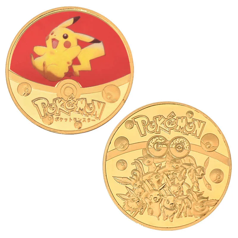 Pokemon Prigodni Kovani Novac Japanski Pokemon Pikachu Чаризард Anime Poziv Metalne Kovanice Zlatne Kovanice Kolekcionarstvo Slika  1