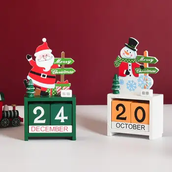 2021 Nova Godina Odbrojavanje Kalendar Los Snjegović DIY Drveni Ukrasi Навидад Božićne Ukrase, Božićni Dar za djecu Natal Noelle