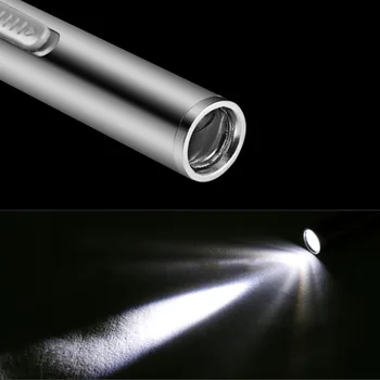 ICOCO Medicinski ugodno Svjetlo Olovke USB Punjiva Mini-način uštede energije Svjetiljka LED Svjetiljka + Spona Od Nehrđajućeg Čelika Super Svijetle