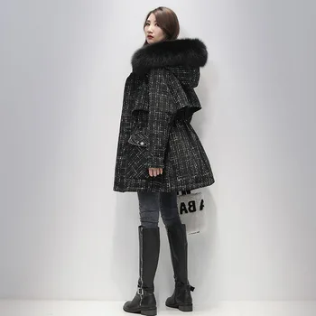 Parker veliki krzna ovratnik пуховик pamučna jakna ženska srednje dužine 2020 zima novi stil korejski stil struk za mršavljenje wu moda