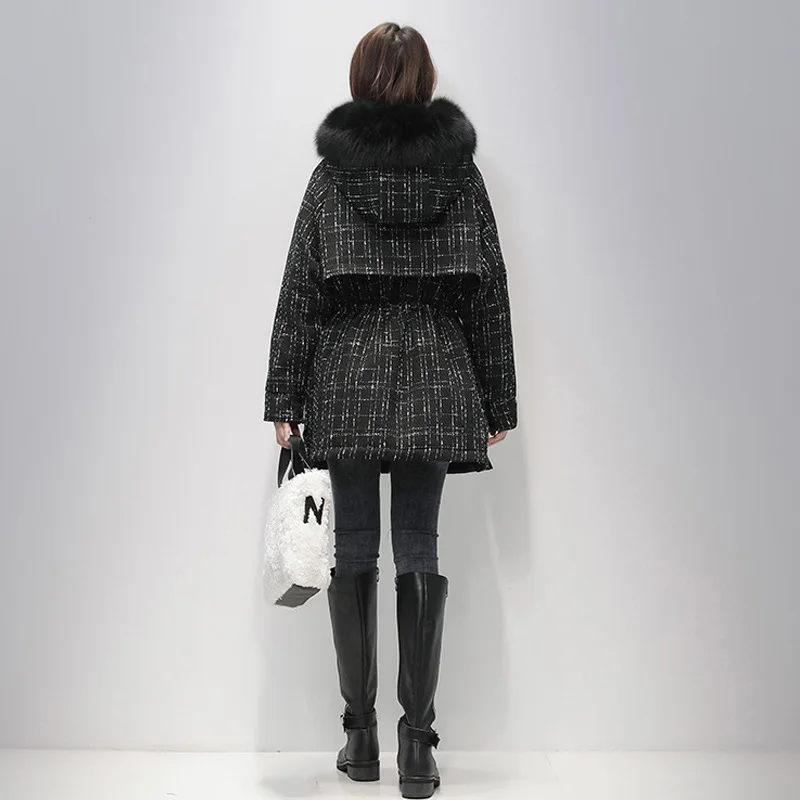 Parker veliki krzna ovratnik пуховик pamučna jakna ženska srednje dužine 2020 zima novi stil korejski stil struk za mršavljenje wu moda Slika  2
