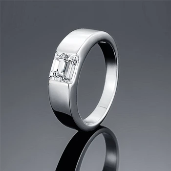 Vjenčano prstenje Za muškarce i žene Čistog Srebra 925 Sterling Prsten s Velikim Цирконием Zaručnički Prsten Vjenčani Nakit pribor Bague Anillo Poklon
