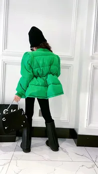 Za djevojčice zimske nove modne pamuk kaput dječje zelena i ljubičasta topla odjeća dječje parka odjeća za mlade pamučne jakne wz495
